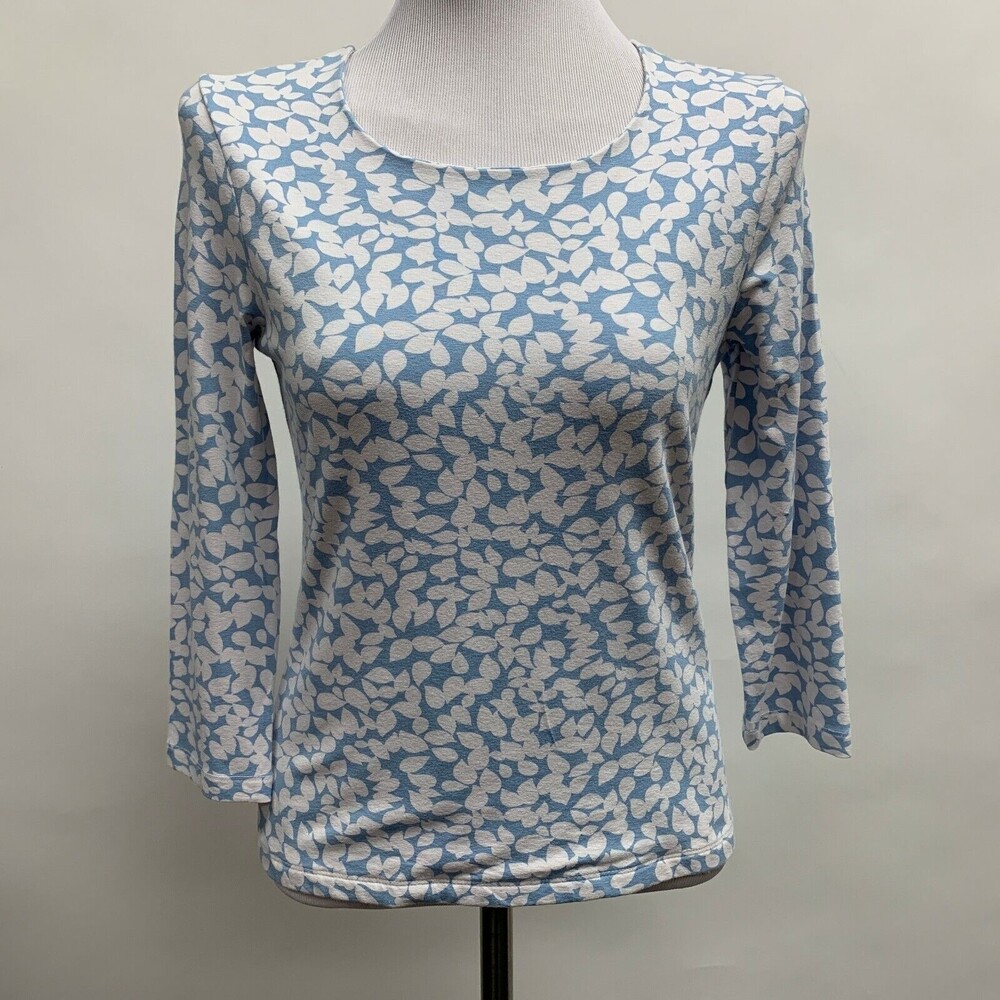 Viyella Women's Top‎ Size Small Blue White